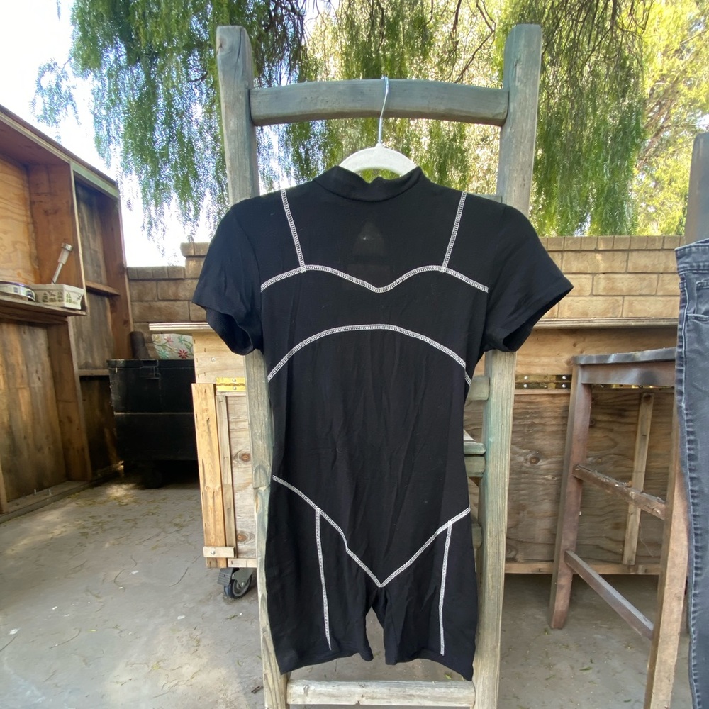 Black backless bodysuit